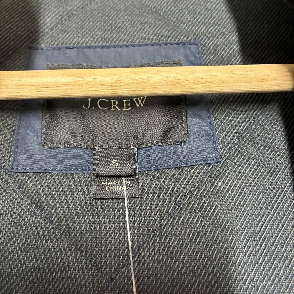 J.Crew Jacket Mens Small Navy Quilted Full Zip Stand Collar Pockets Insulated - Picture 16 of 16